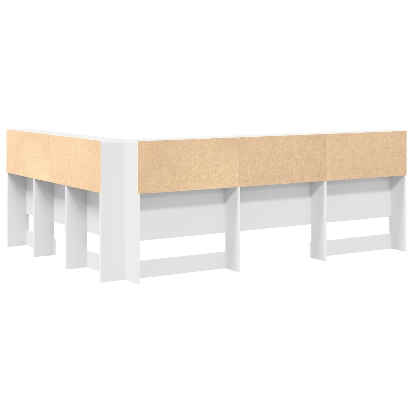 Testata contenitore Bianco 140 cm Legno multistrato | homemem39