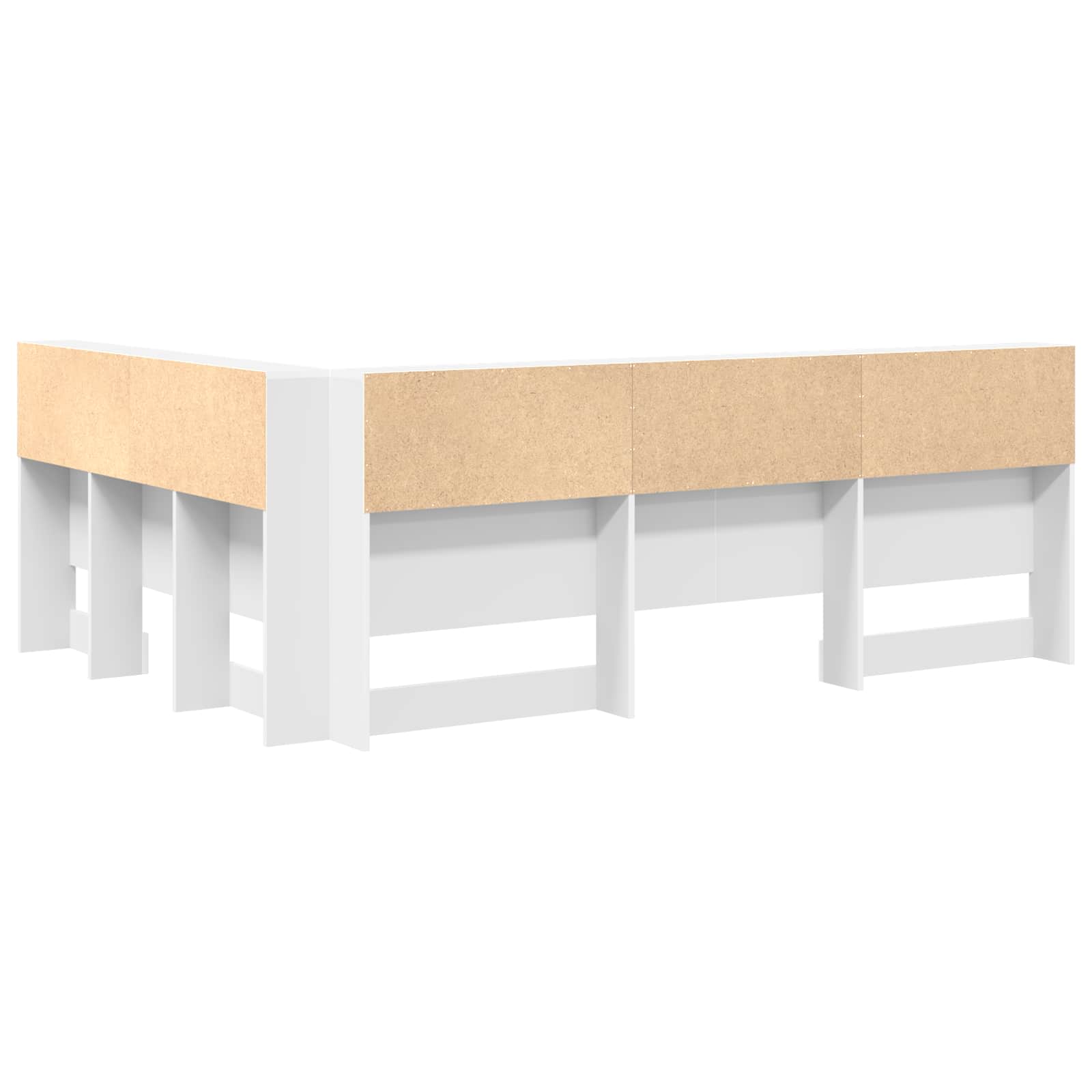 Testata contenitore Bianco 140 cm Legno multistrato | homemem39