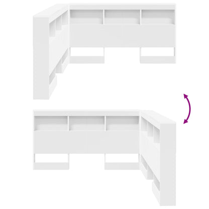 Testata contenitore Bianco 140 cm Legno multistrato | homemem39