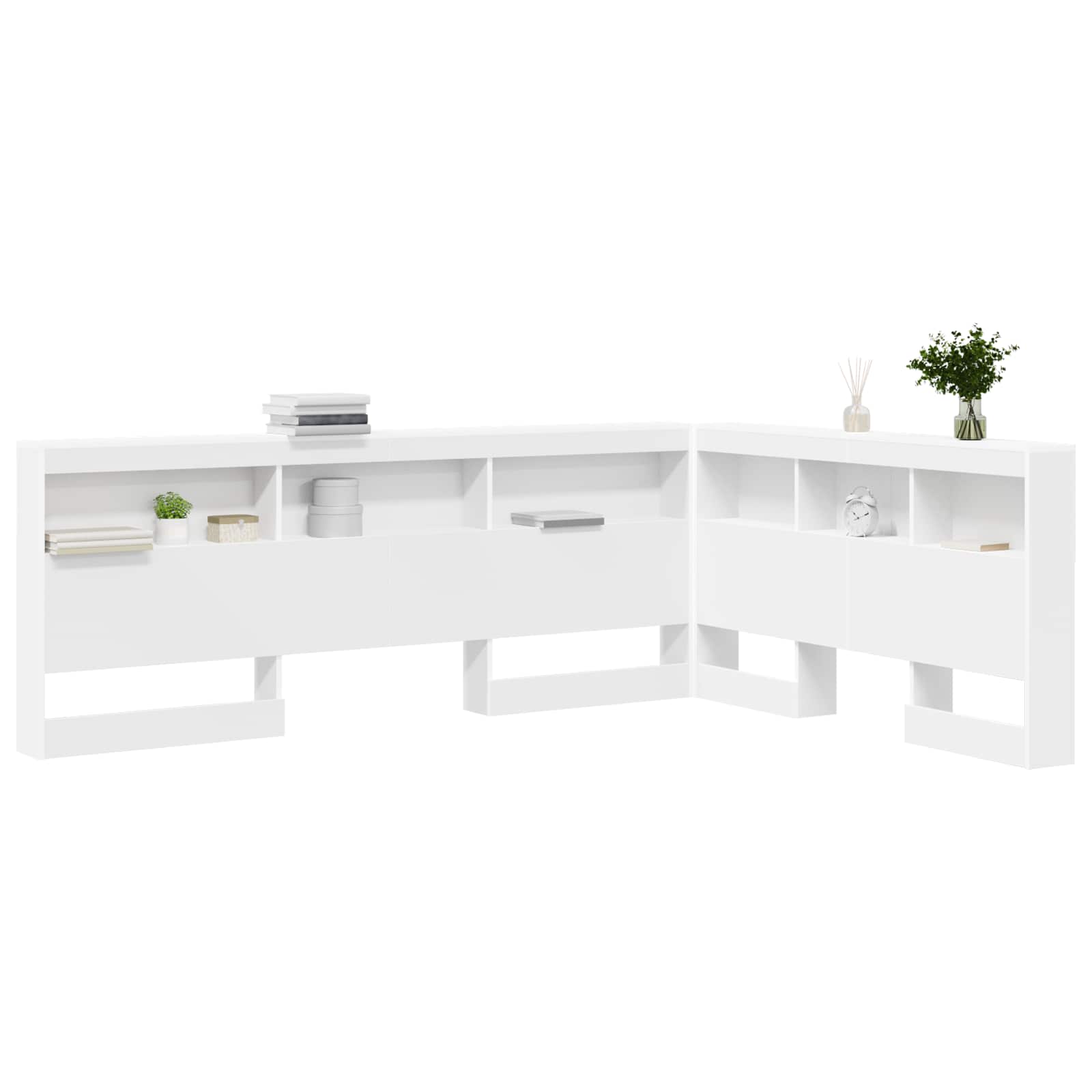 Testata contenitore Bianco 140 cm Legno multistrato | homemem39