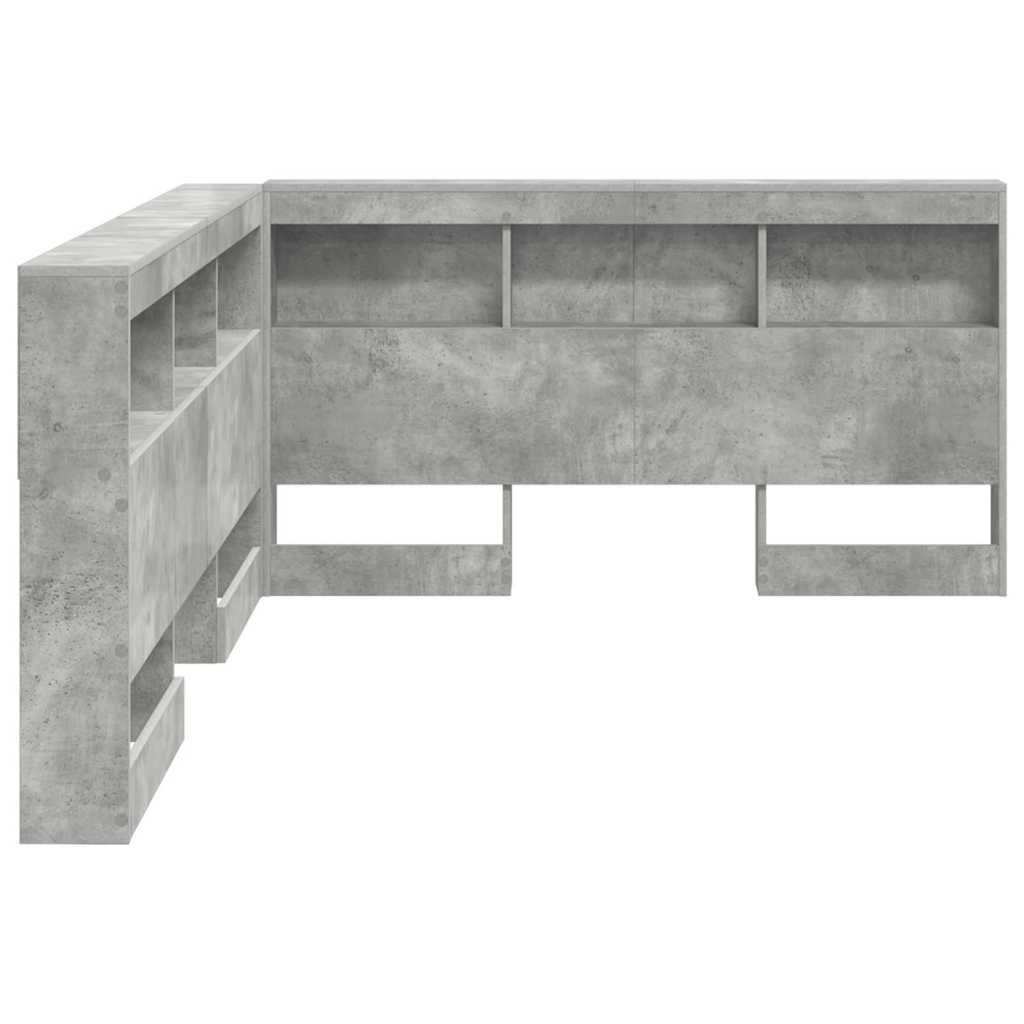 Testata contenitore Grigio cemento 150 cm Legno multistrato