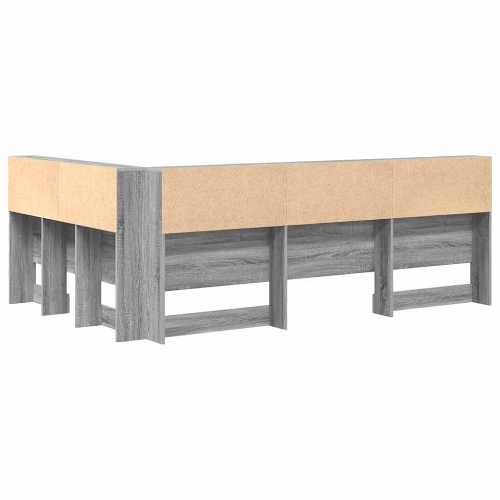 Testata contenitore Grigio Sonoma 120 cm Legno multistrato