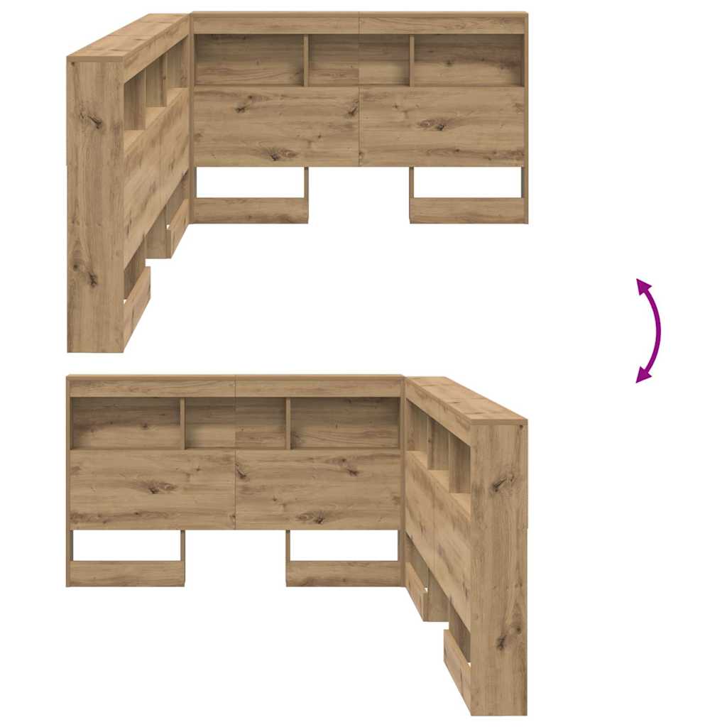 Testata contenitore Rovere artigianale 120 cm Legno multistrato