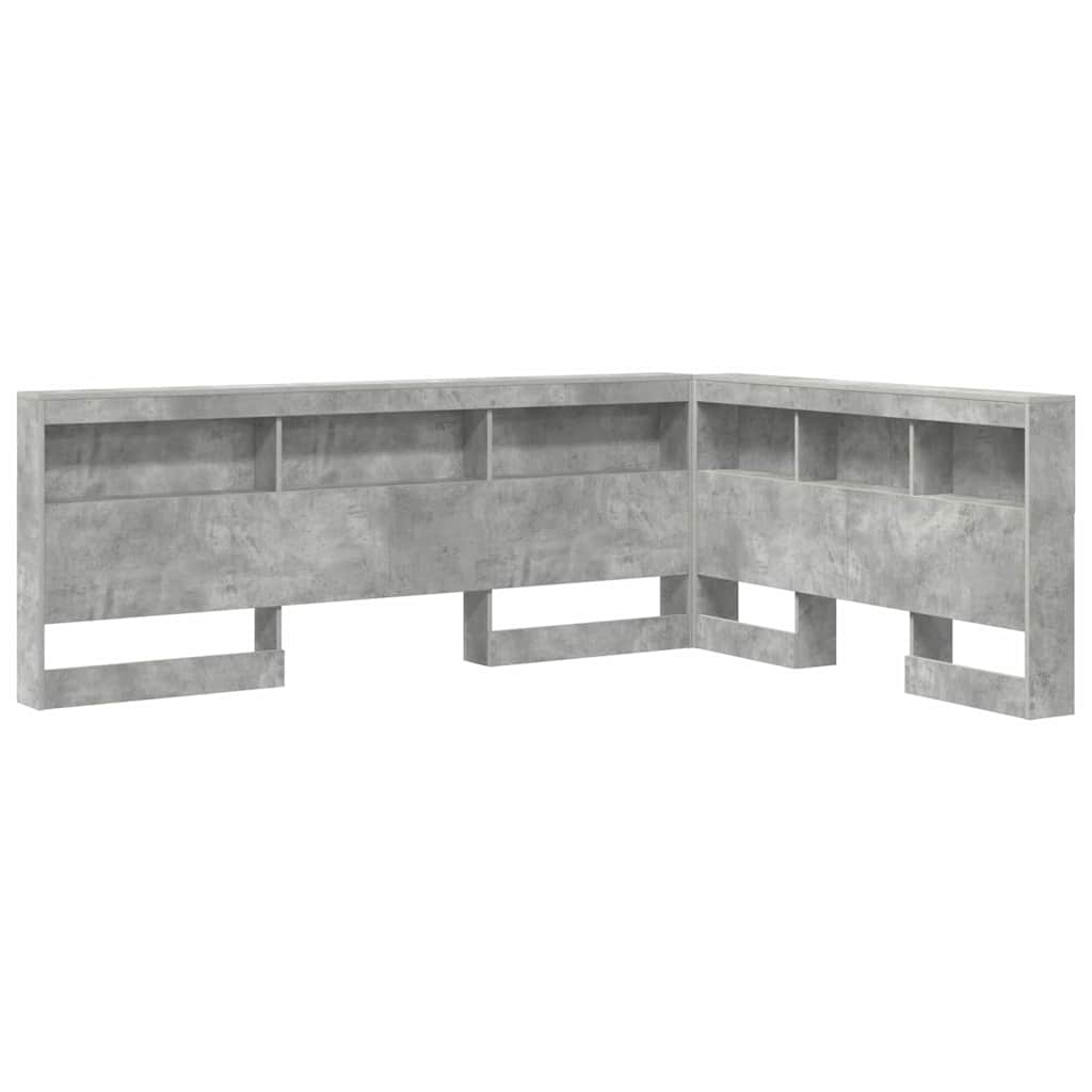 Testata contenitore Grigio cemento 140 cm Legno multistrato