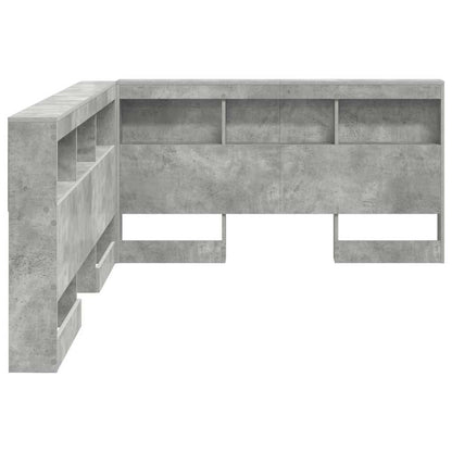 Testata contenitore Grigio cemento 140 cm Legno multistrato