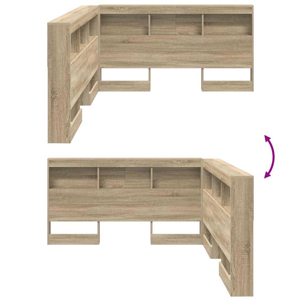 Testata contenitore Rovere Sonoma 135 cm Legno multistrato | homemem39