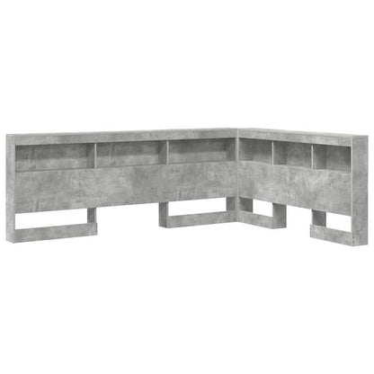 Testata contenitore Grigio cemento 135 cm Legno multistrato