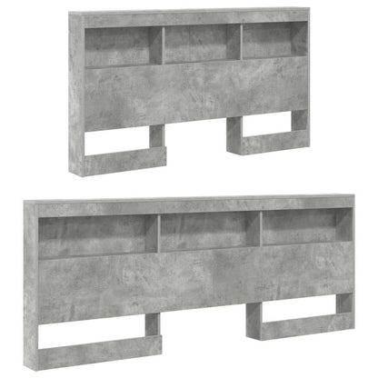 Testata contenitore Grigio cemento 135 cm Legno multistrato
