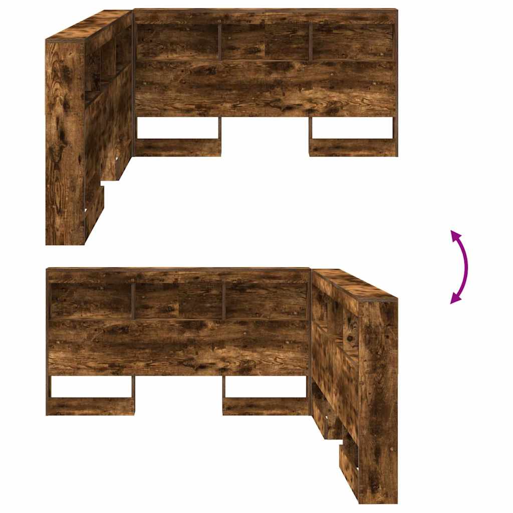 Testata contenitore Rovere fumé 135 cm Legno multistrato | homemem39