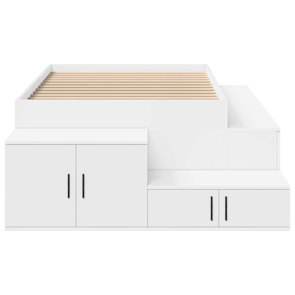 Struttura letto con contenitore Bianco 244 x 127 x 53.5 cm - homemem39