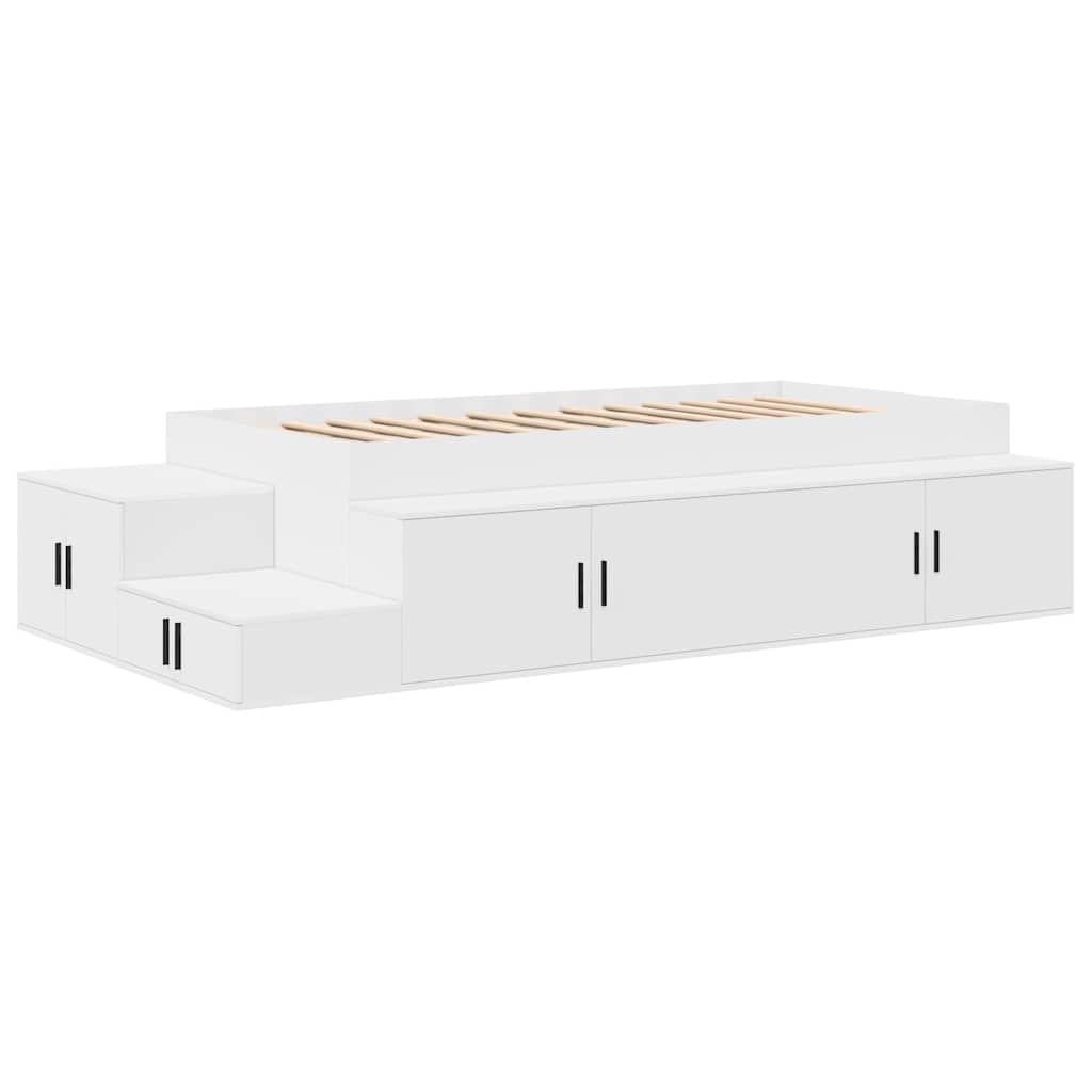 Struttura letto con contenitore Bianco 244 x 118 x 53.5 cm - homemem39