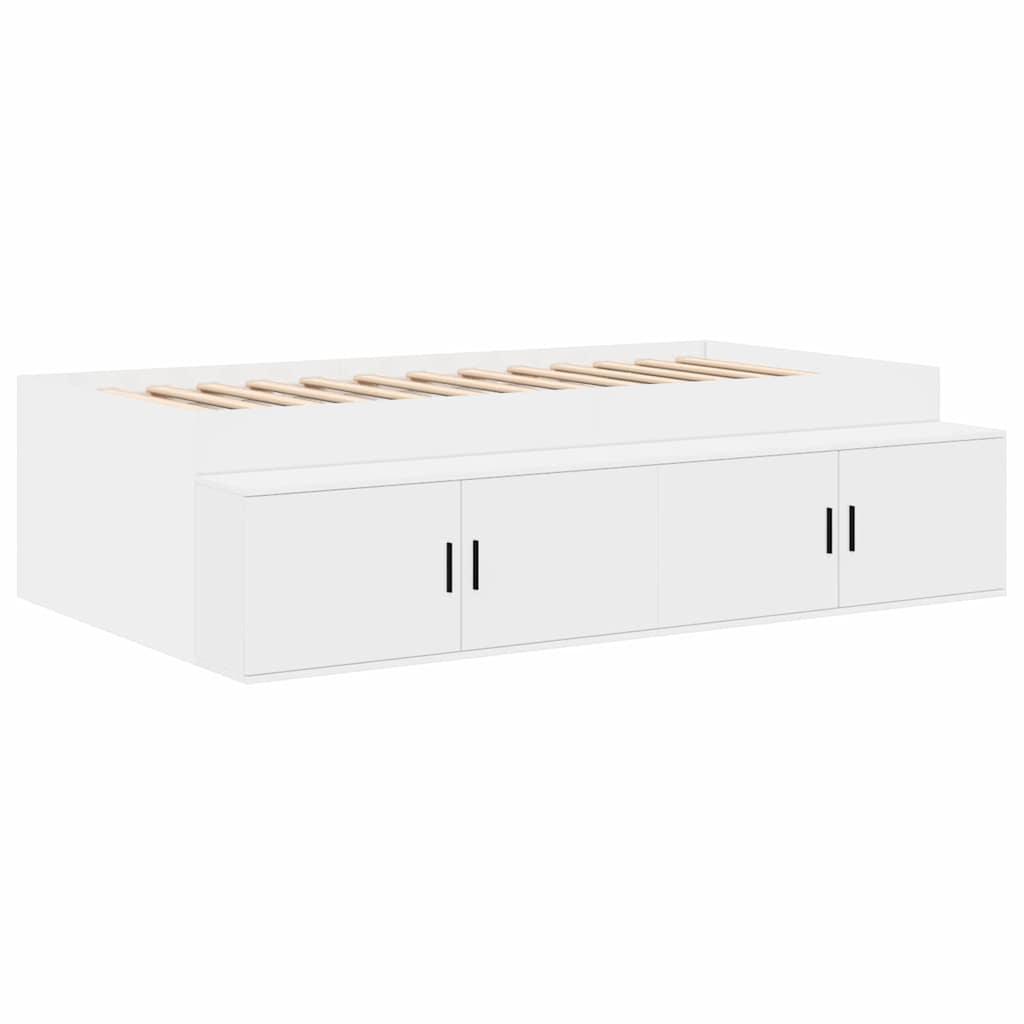 Struttura letto con contenitore Bianco 234 x 118 x 53.5 cm - homemem39