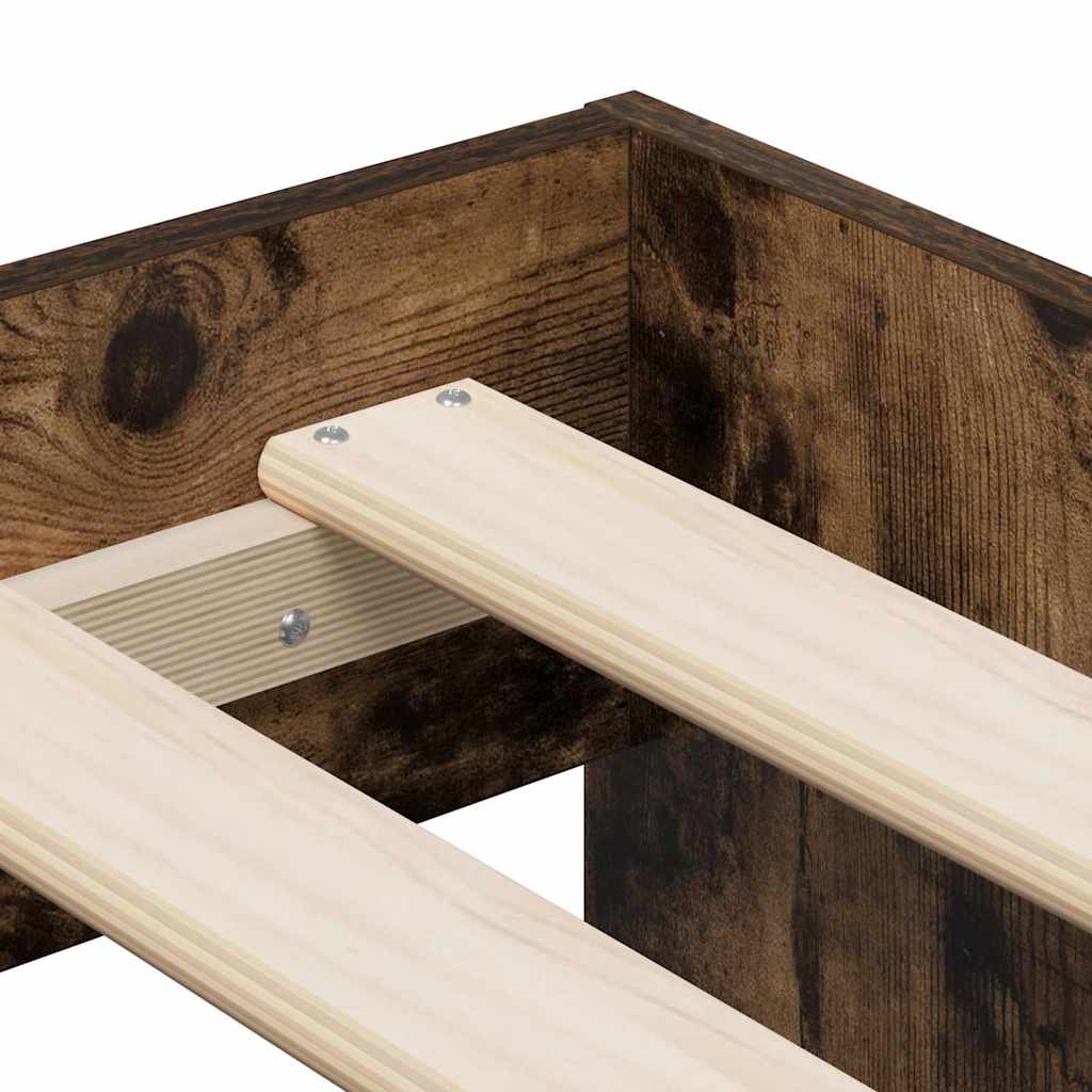 Struttura letto con contenitore Rovere fumé 90 cm | homemem39