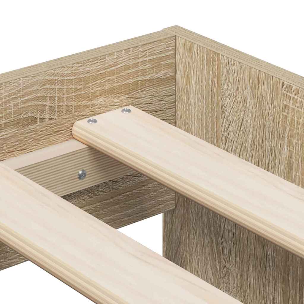 Struttura letto con contenitore Rovere Sonoma 75 cm | homemem39