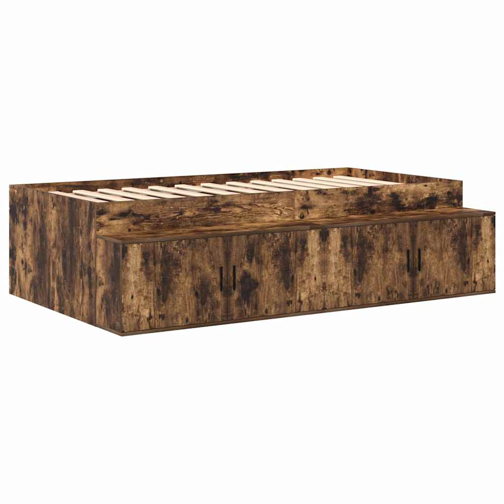 Struttura letto con contenitore Rovere fumé 75 cm | homemem39