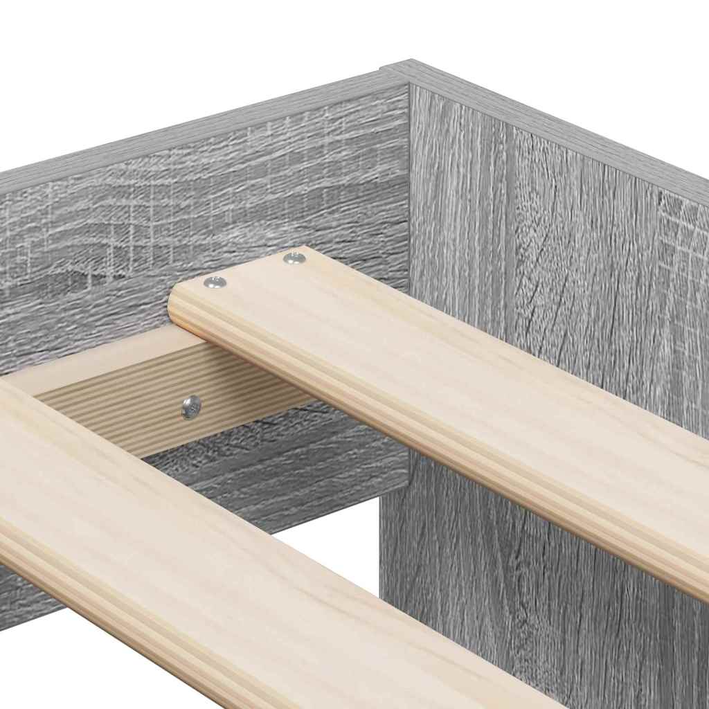 Struttura letto con contenitore Grigio Sonoma 75 cm | homemem39