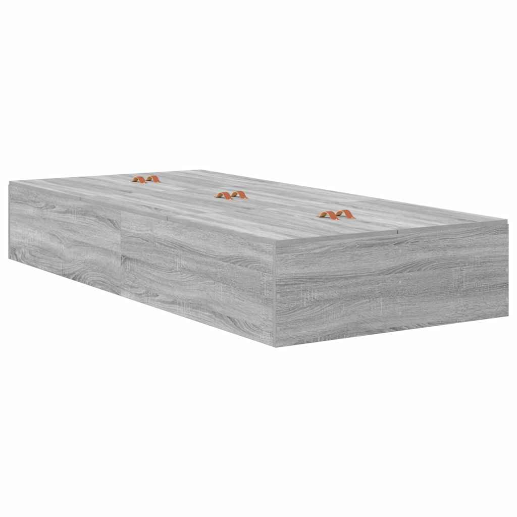 Struttura letto con contenitore Grigio Sonoma 80 cm | homemem39