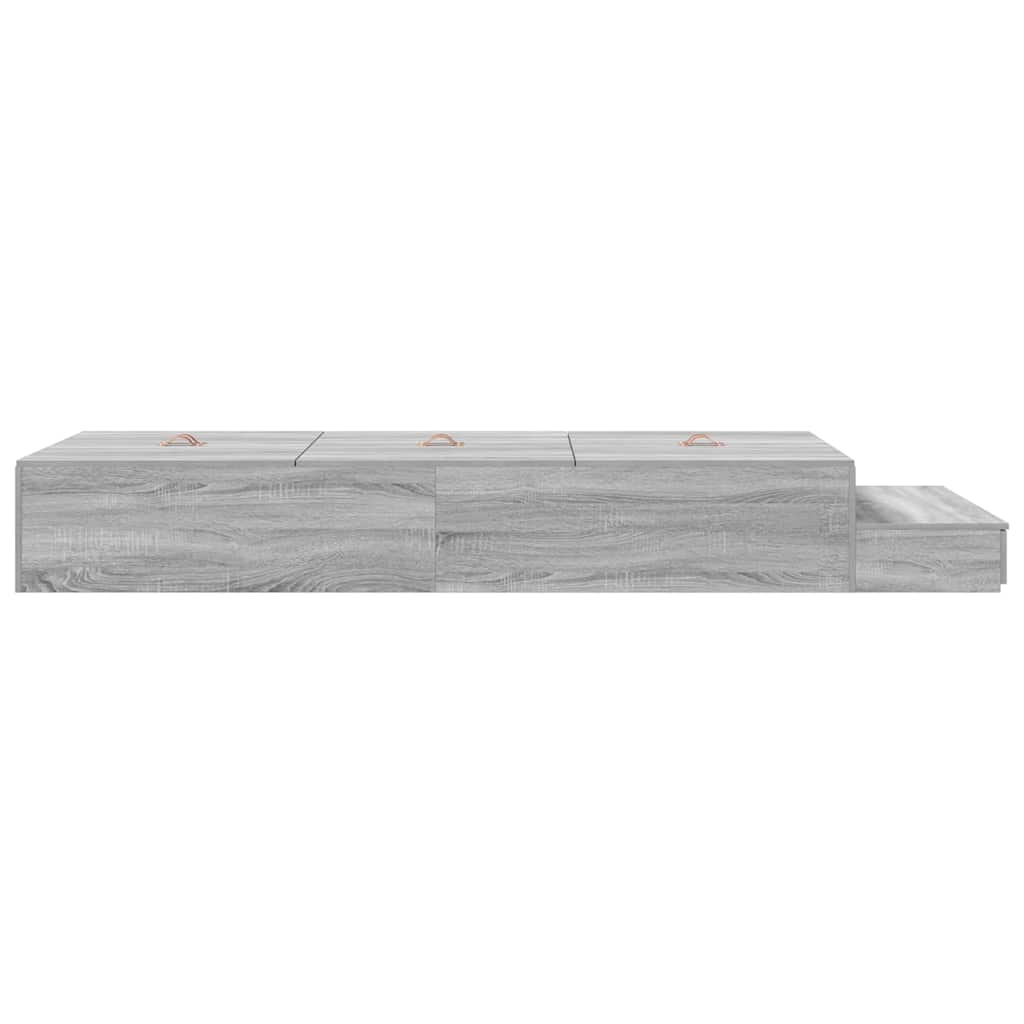 Struttura letto con contenitore Grigio Sonoma 80 cm | homemem39