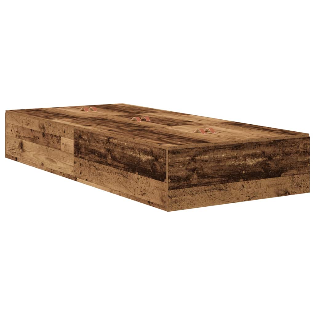Struttura letto con contenitore Legno vecchio 80 cm | homemem39