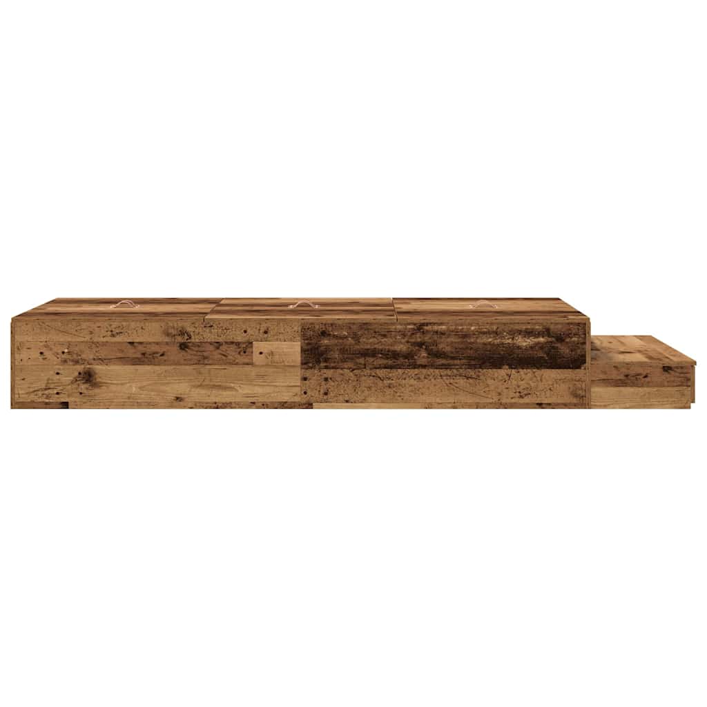 Struttura letto con contenitore Legno vecchio 80 cm | homemem39