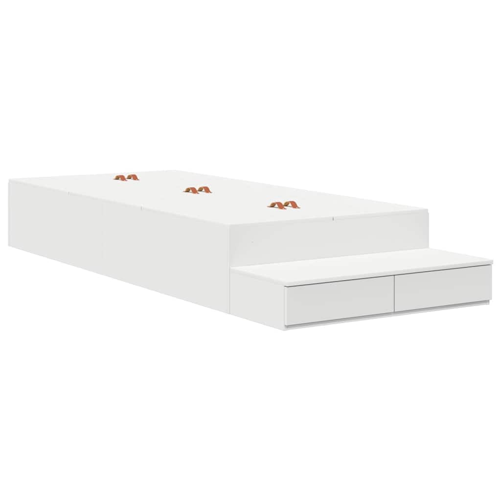Struttura letto con contenitore Bianco 236.5 x 90 x 31.5 cm - homemem39