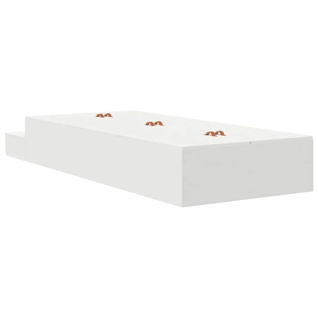Struttura letto con contenitore Bianco 90 cm Legno multistrato | homemem39