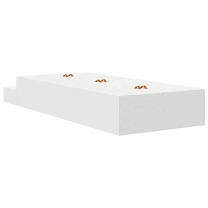 Struttura letto con contenitore Bianco 90 cm Legno multistrato | homemem39