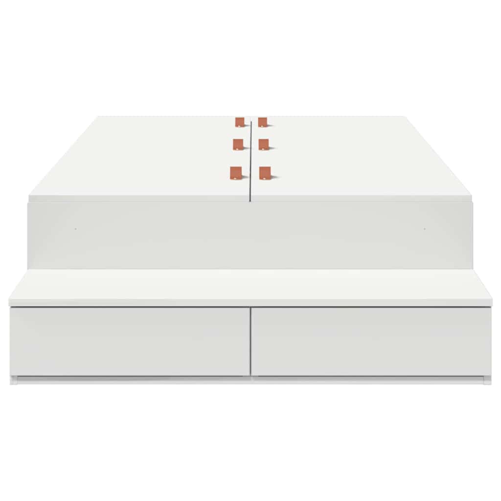 Struttura letto con contenitore Bianco 236.5 x 90 x 31.5 cm - homemem39