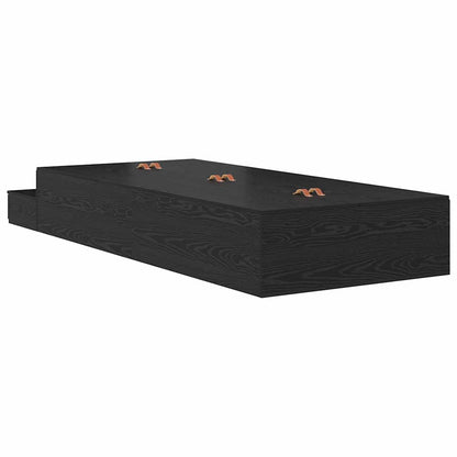 Struttura letto con contenitore con cassetto Rovere Nero 90 cm | homemem39