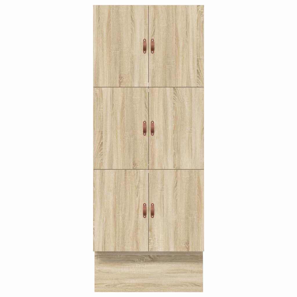 Struttura letto con contenitore con porta Rovere Sonoma 100 cm