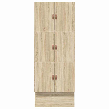 Struttura letto con contenitore con porta Rovere Sonoma 100 cm