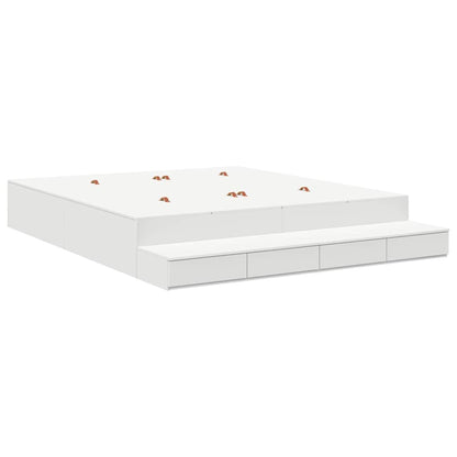Struttura letto con contenitore Bianco 236.5 x 200 x 31.5 cm - homemem39