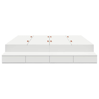 Struttura letto con contenitore Bianco 236.5 x 200 x 31.5 cm - homemem39