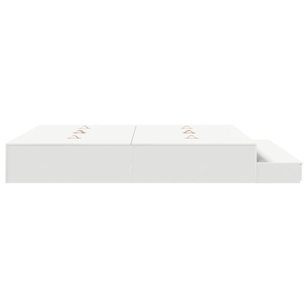 Struttura letto con contenitore Bianco 236.5 x 200 x 31.5 cm - homemem39