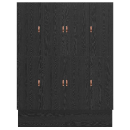 Struttura letto con contenitore con cassetto Rovere nero - homemem39