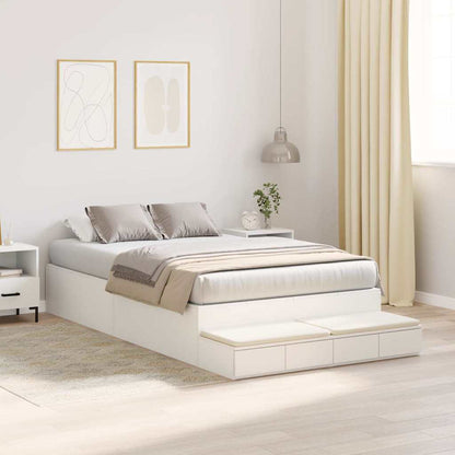 Struttura letto con contenitore Bianco 236.5 x 120 x 31.5 cm - homemem39