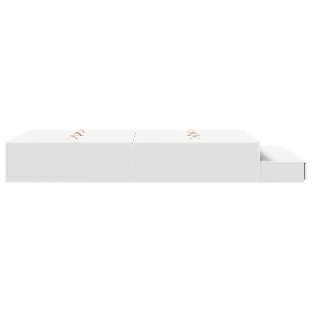 Struttura letto con contenitore Bianco 236.5 x 120 x 31.5 cm - homemem39