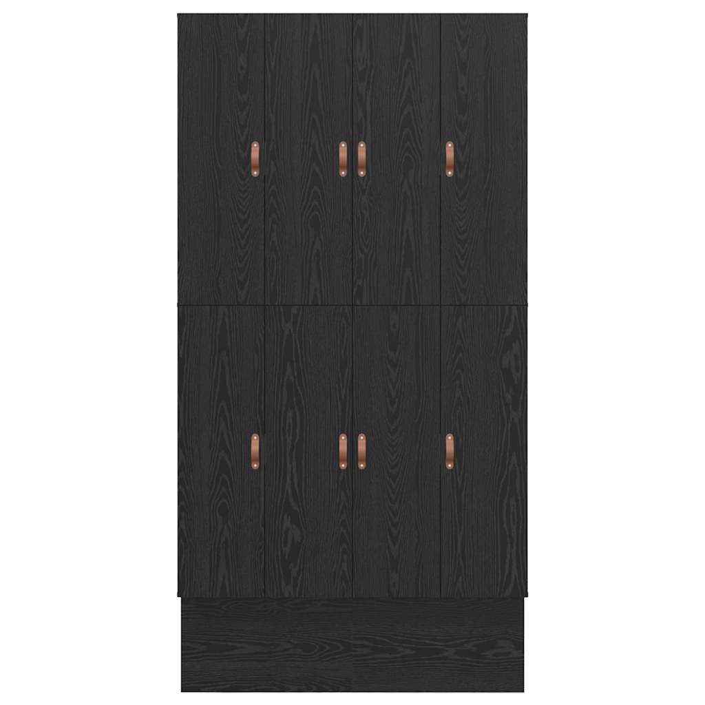 Struttura letto con contenitore con cassetto Rovere nero - homemem39