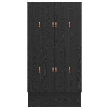 Struttura letto con contenitore con cassetto Rovere nero - homemem39