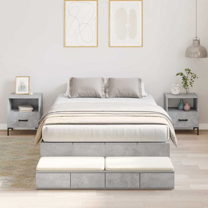 Struttura letto con contenitore con cassetto Grigio cemento - homemem39