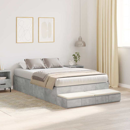 Struttura letto con contenitore con cassetto Grigio cemento - homemem39