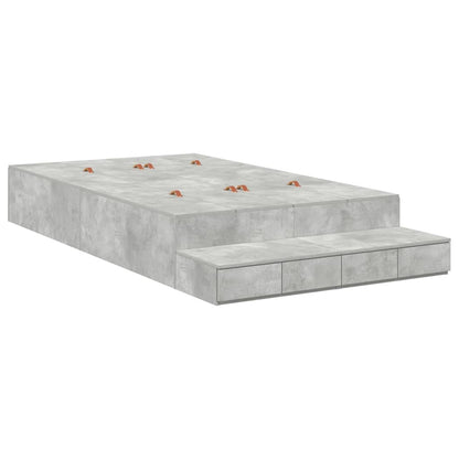 Struttura letto con contenitore con cassetto Grigio cemento - homemem39