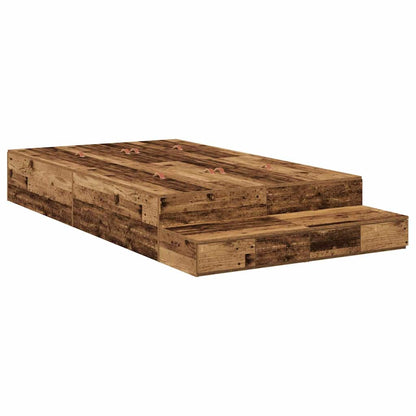 Struttura letto con contenitore Legno vecchio 120 cm