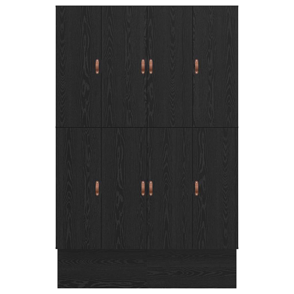 Struttura letto con contenitore con cassetto Rovere nero - homemem39