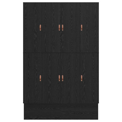 Struttura letto con contenitore con cassetto Rovere nero - homemem39