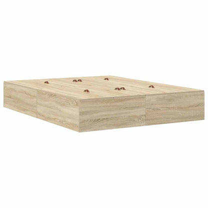 Struttura letto con contenitore Rovere Sonoma 150 cm | homemem39