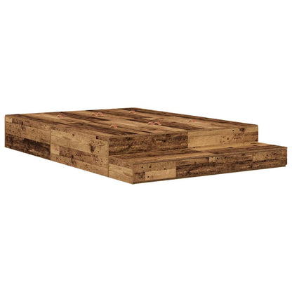 Struttura letto con contenitore con cassetto Legno vecchio - homemem39
