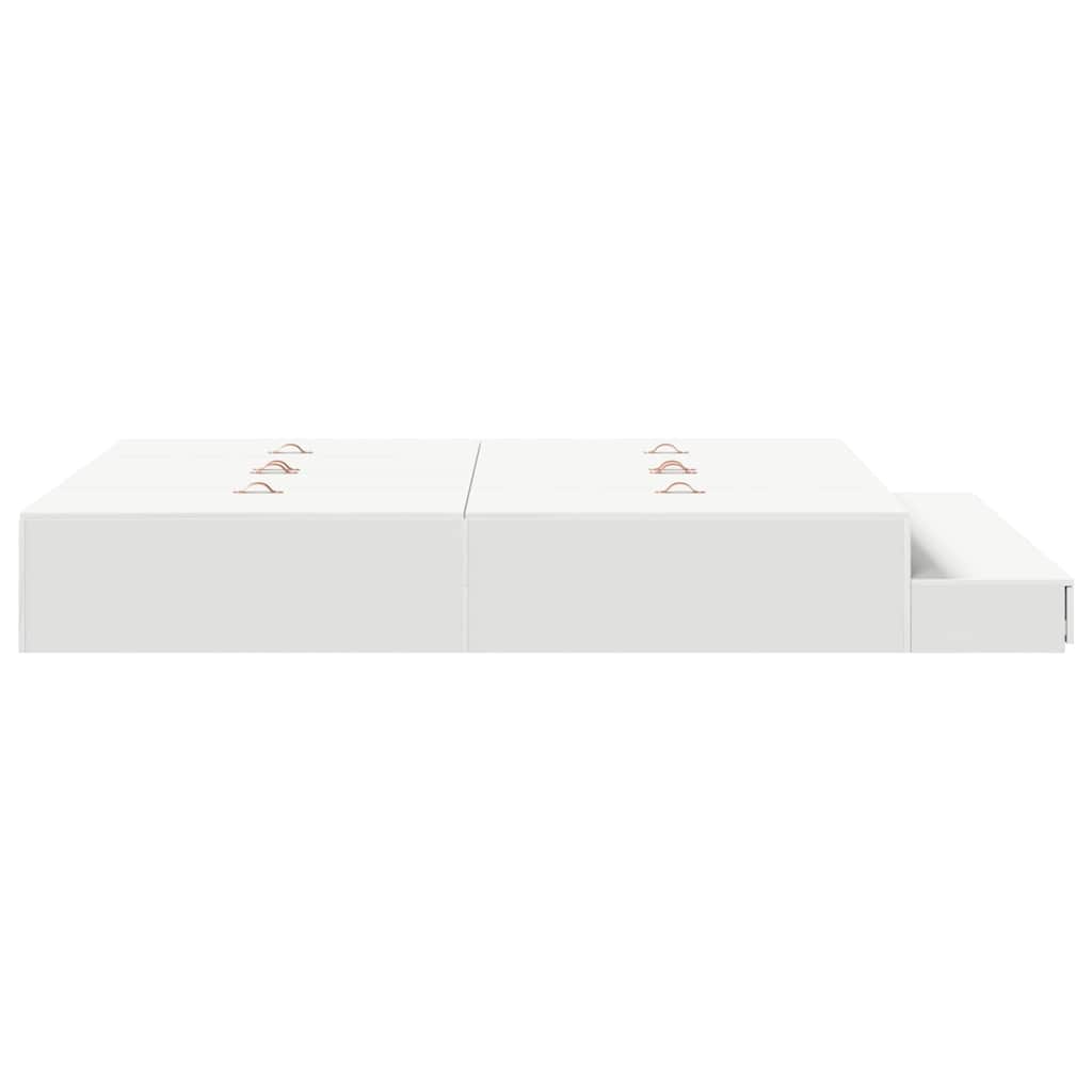 Struttura letto con contenitore Bianco 236.5 x 160 x 31.5 cm - homemem39