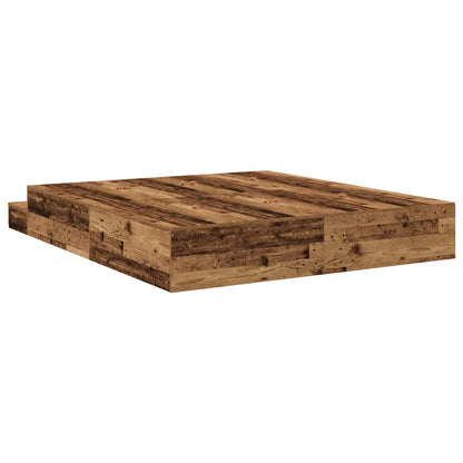 Struttura letto con contenitore con cassetto Legno vecchio - homemem39