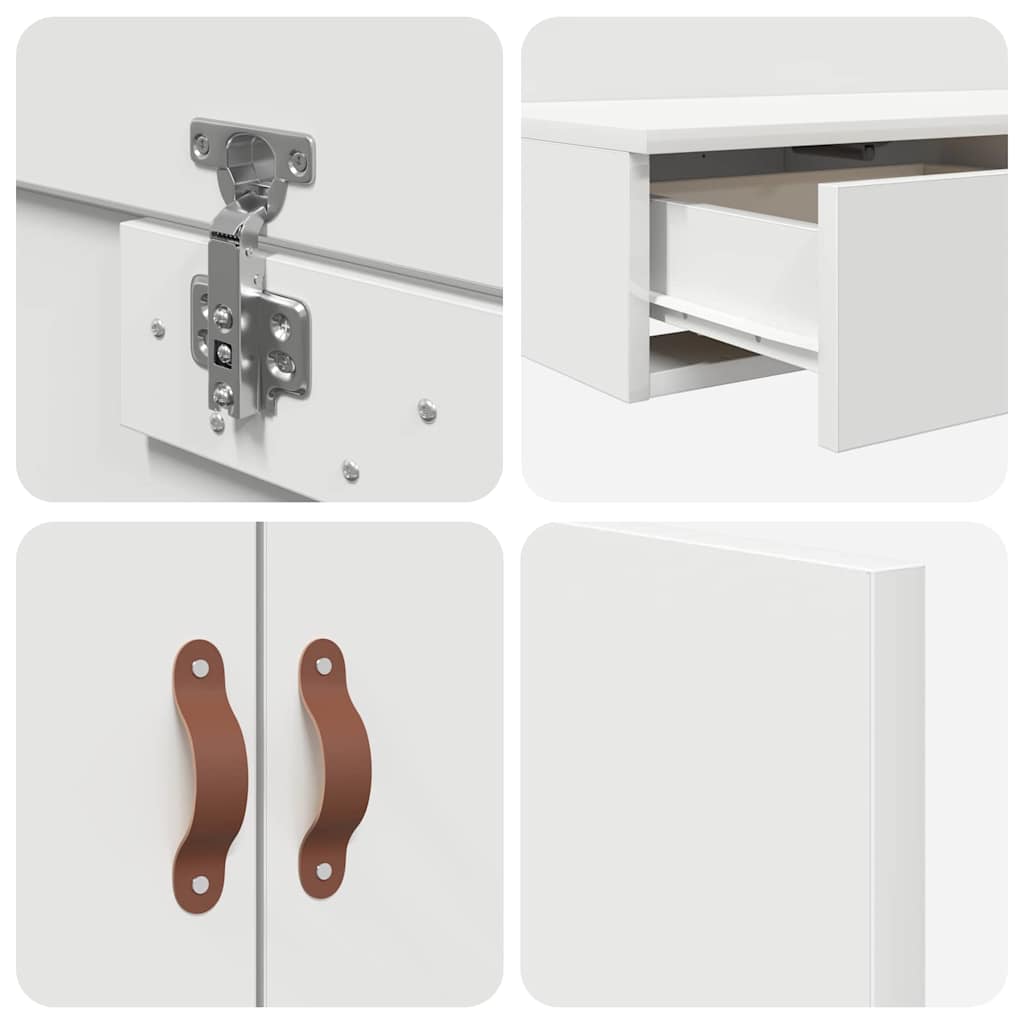 Struttura letto con contenitore Bianco 226.5 x 90 x 31.5 cm - homemem39